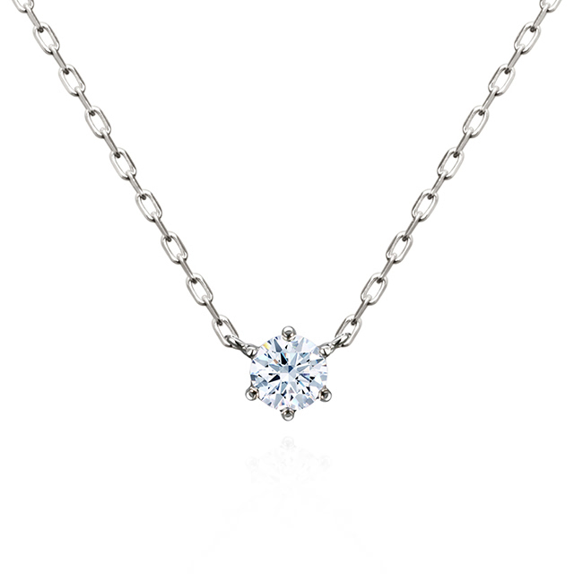 버드케이지 목걸이 14k 화이트골드 diamond 0.1ct