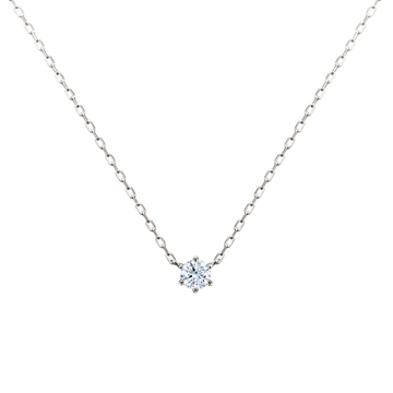 Birdcage pendant 14k White gold Diamond 0.1ct