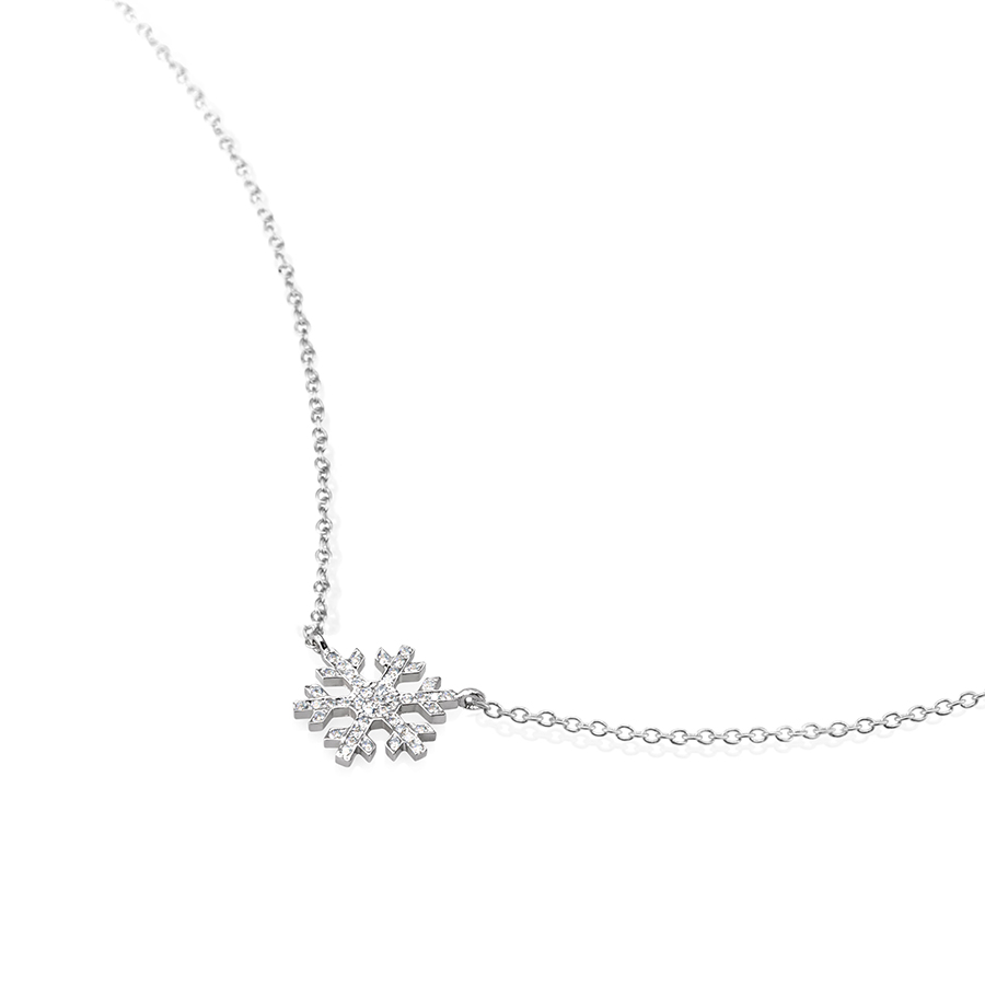 눈의 꽃 목걸이 Silver_925 CZ