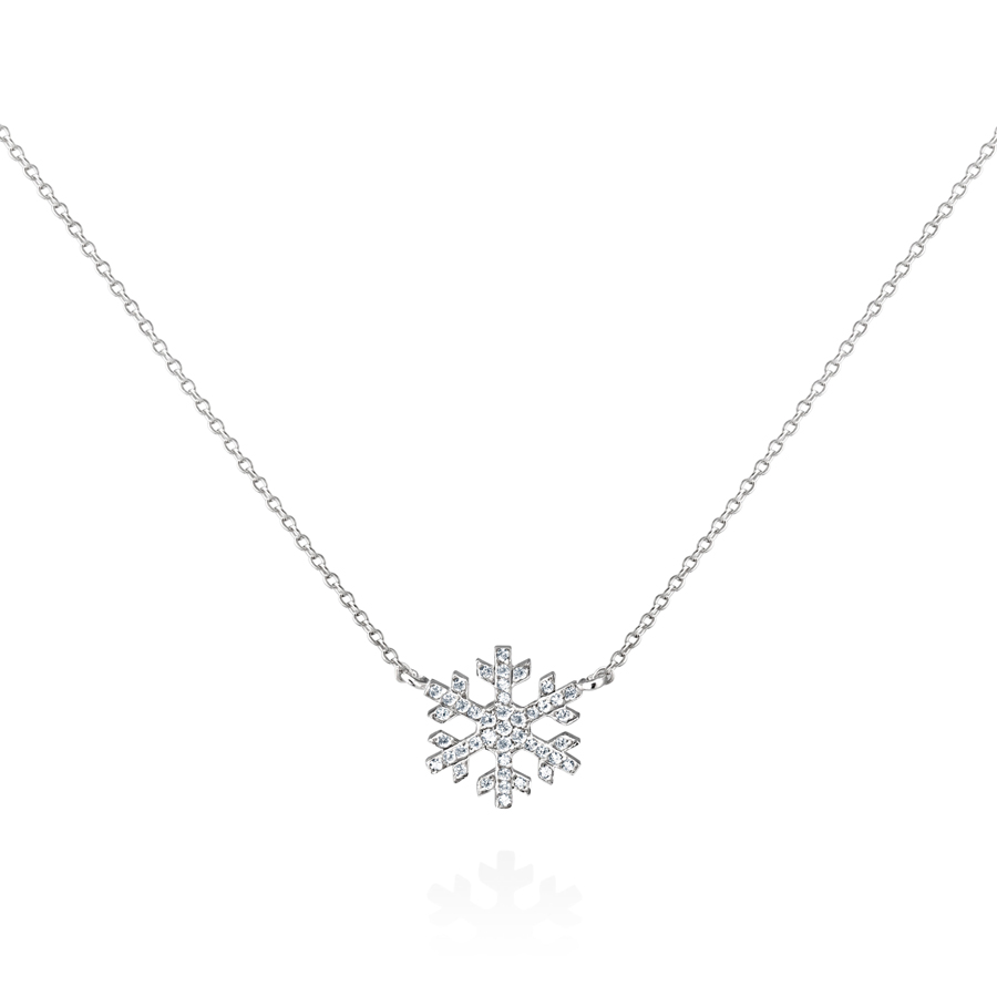 Yukinohana pendant (M) 14k White gold CZ