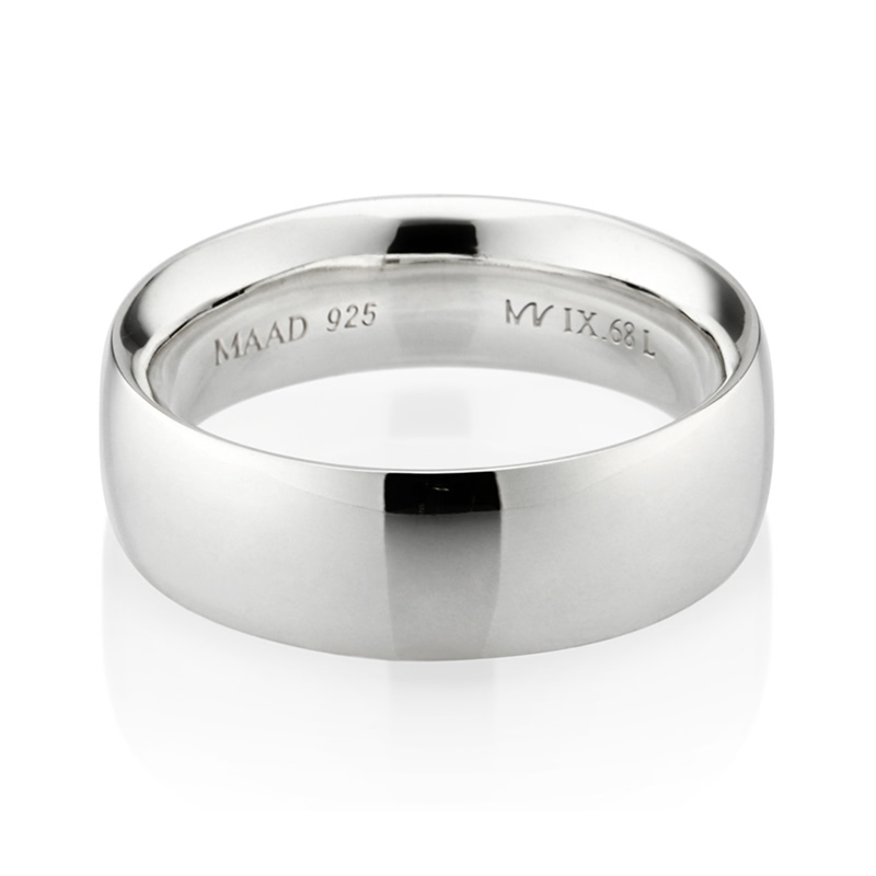 MR-IX 플랫아치로우돔밴드링 6.8mm (대) Silver_925