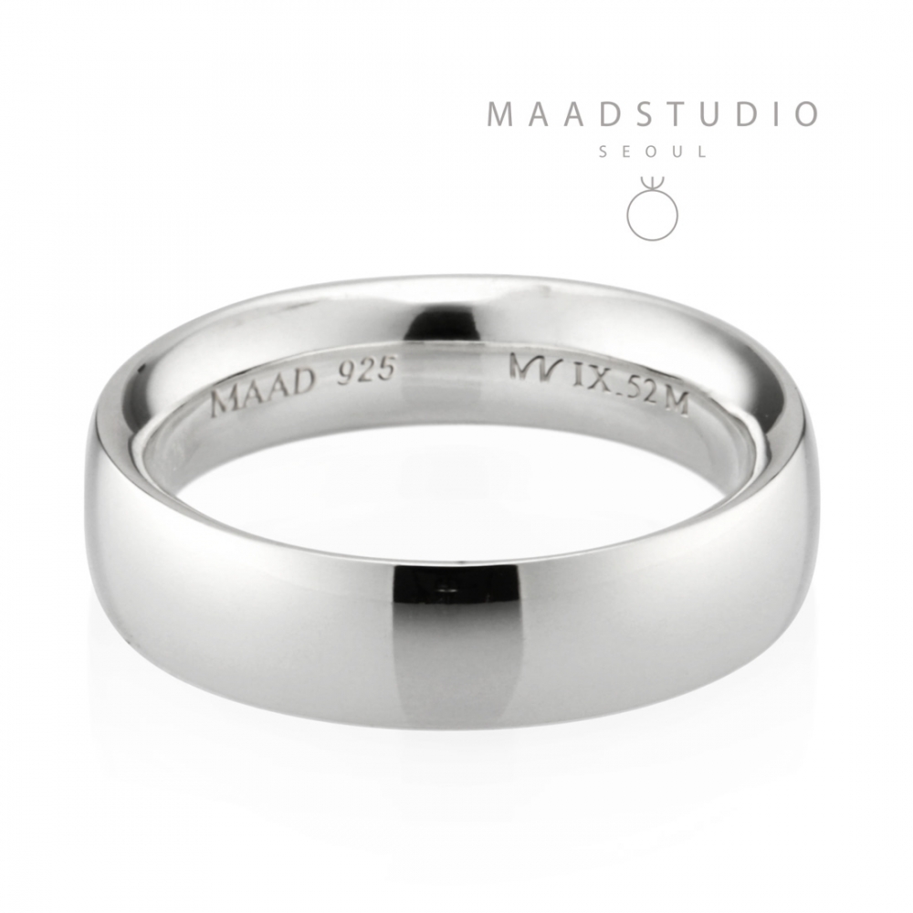 MR-IX Flat arch Low-dome band ring 5.2mm Sterling silver