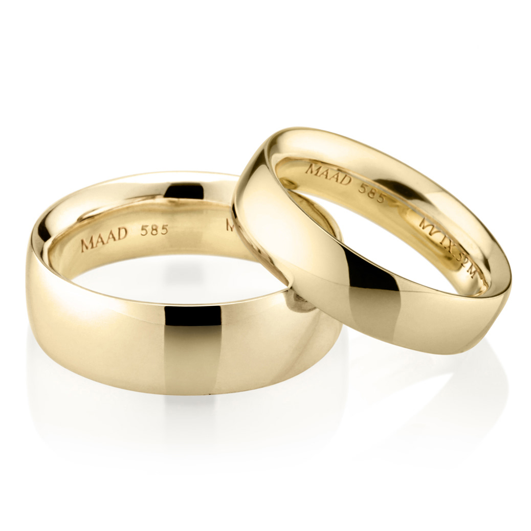 MR-IX 플랫아치로우돔밴드 커플링 6.8mm+5.2mm (대+중) 14k
