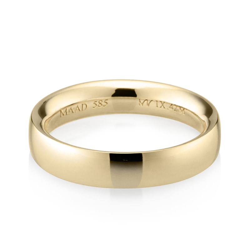 MR-IX 플랫아치로우돔밴드링 4.2mm (중) 14k