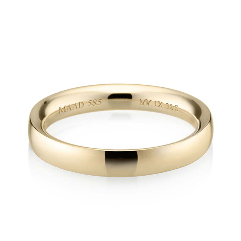 MR-IX 플랫아치로우돔밴드링 3.2mm (소) 14k
