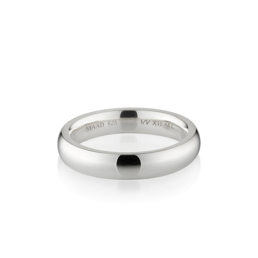 MR-XII Oval square band ring 4.4mm Sterling silver