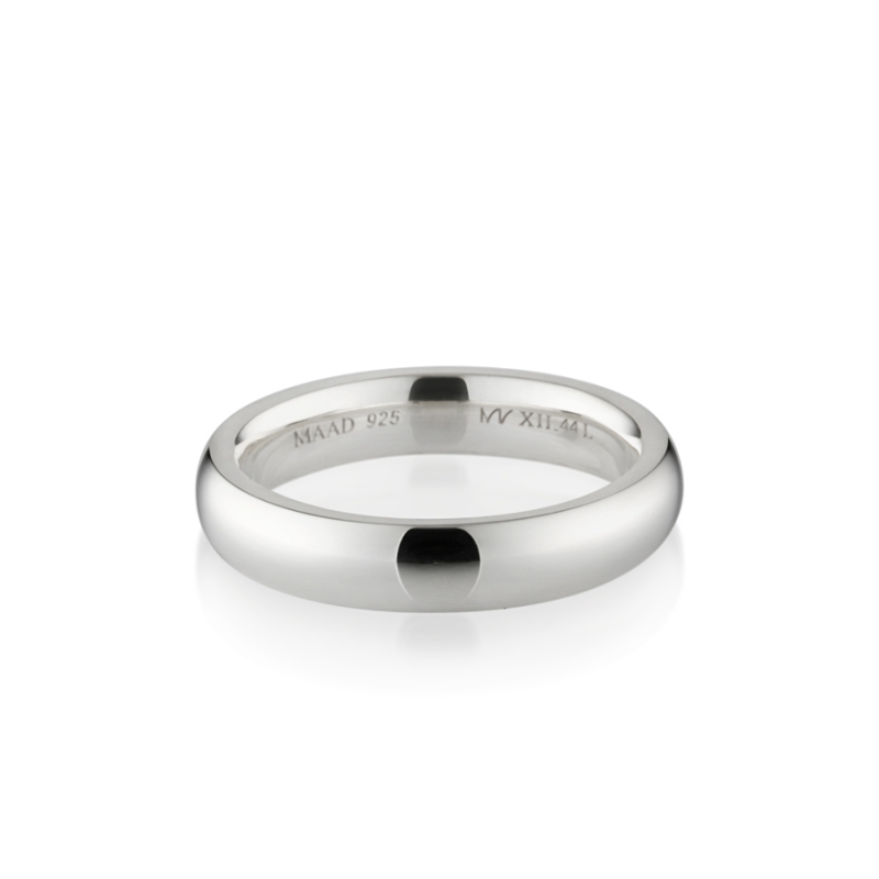 MR-XII Oval square band ring 4.4mm Sterling silver