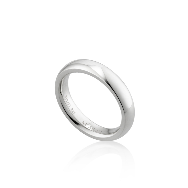 MR-XII Oval square band ring 4.4mm Sterling silver