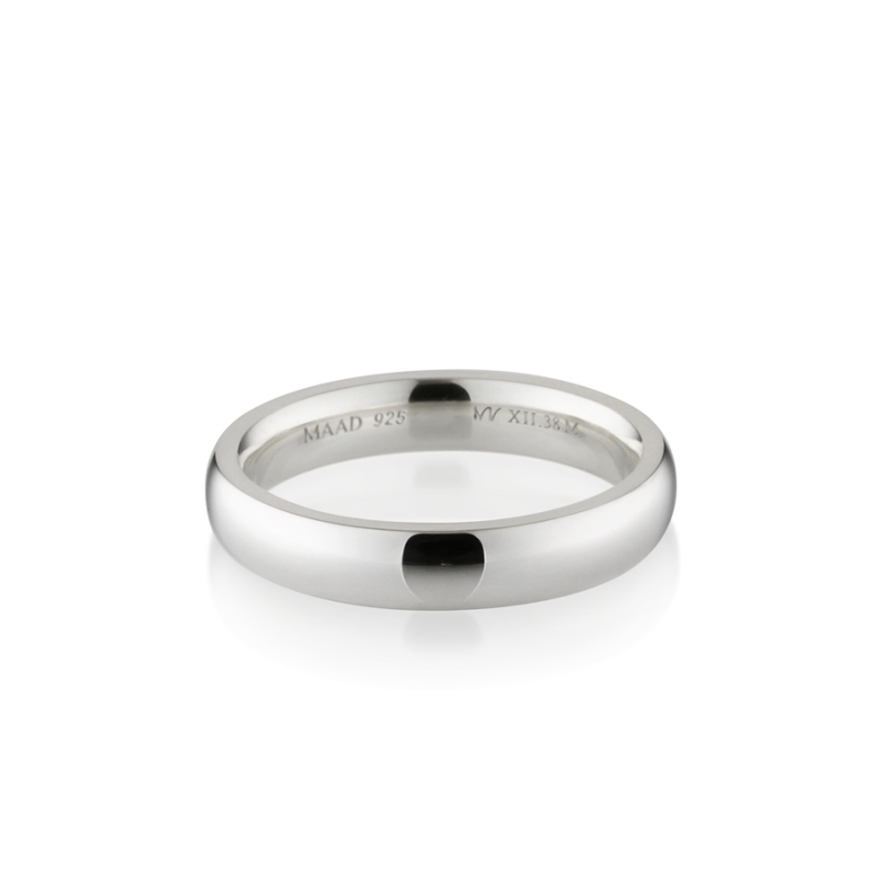 MR-XII Oval square band ring 3.8mm Sterling silver