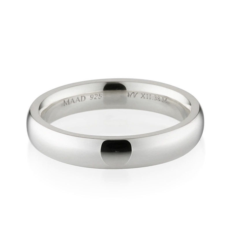 MR-XII 오벌스퀘어밴드링 3.8mm (중) Silver_925