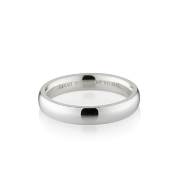 MR-XII Oval square band ring 3.8mm Sterling silver