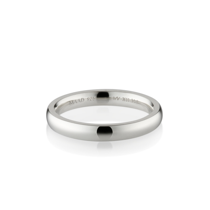 MR-XII Oval square band ring 3.0mm Sterling silver