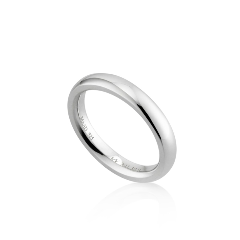 MR-XII Oval square band ring 3.0mm Sterling silver