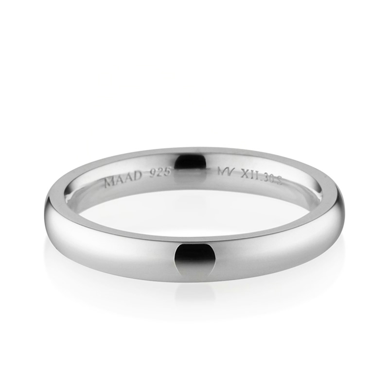 MR-XII 오벌스퀘어밴드링 3.0mm (소) Silver_925