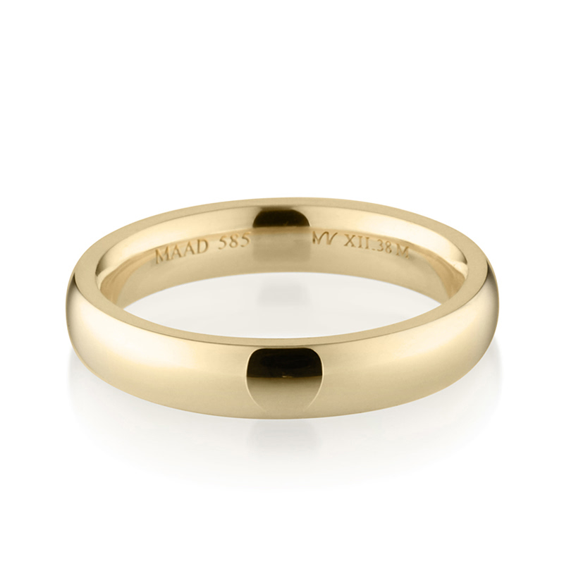 MR-XII 오벌스퀘어밴드링 3.8mm (중) 14k