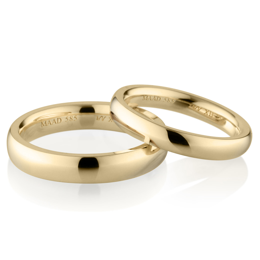 MR-XII 오벌스퀘어밴드 커플링 3.8mm+3.0mm (중+소) 14k