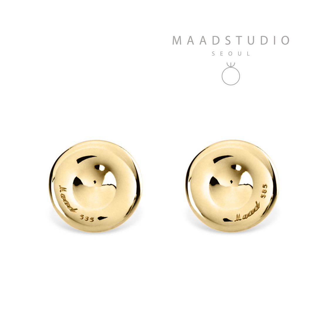 Erythrocyte earring 14k gold