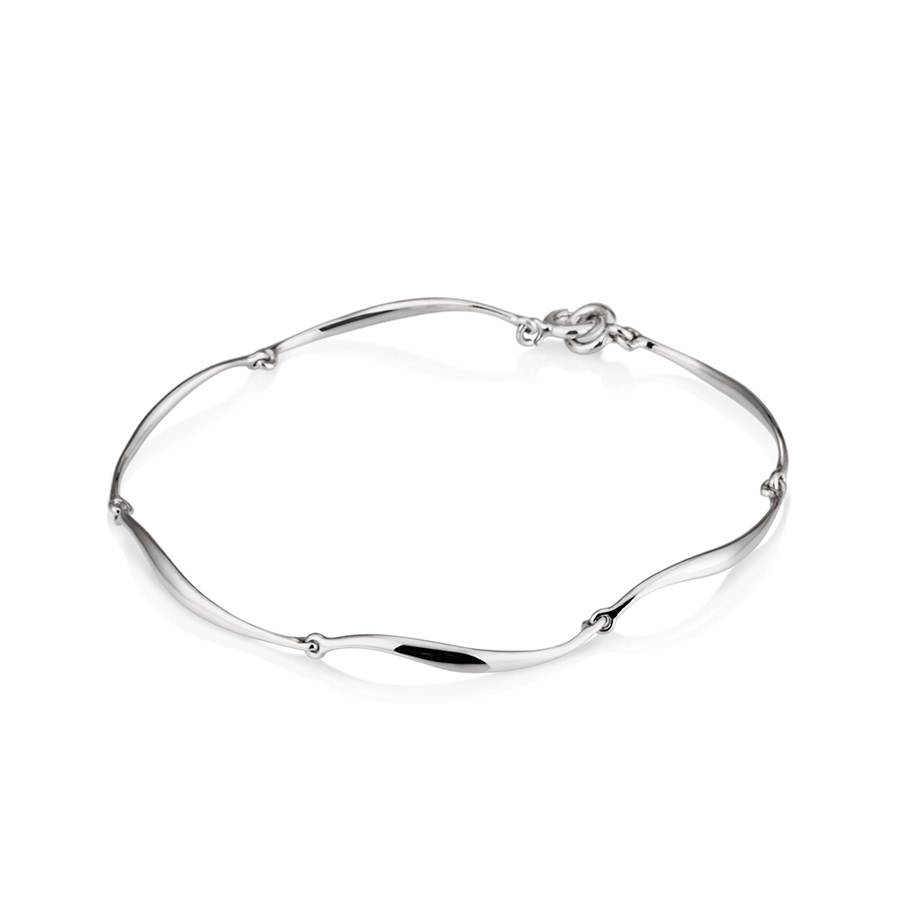 Willow leaf bracelet (S) Sterling silver