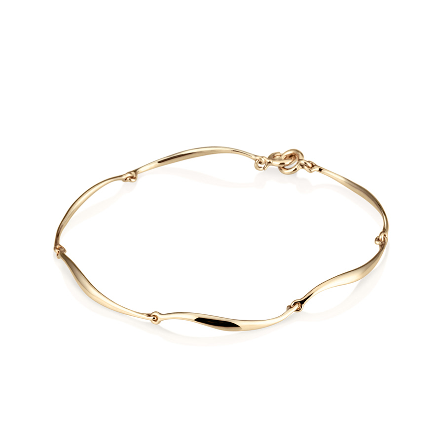 Willow leaf bracelet (S) 14k gold