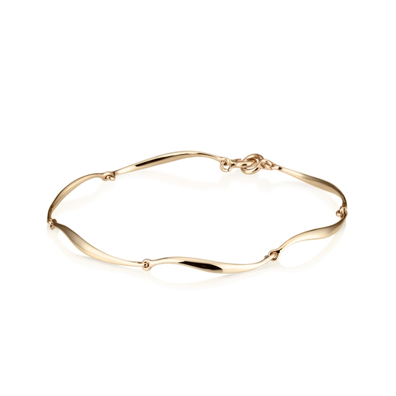 Willow leaf bracelet (S) 14k gold
