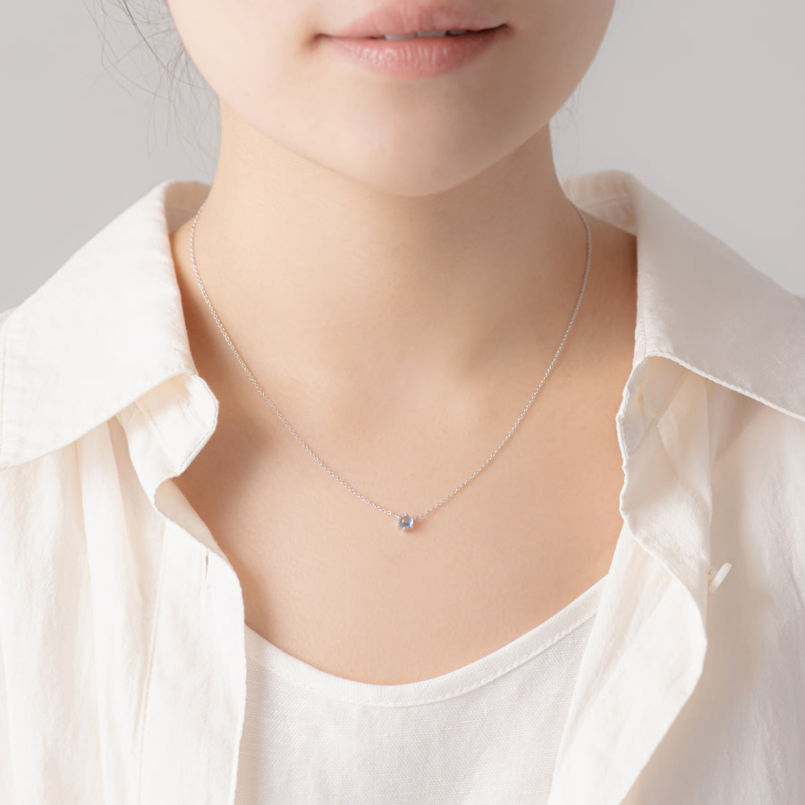 단델리온 목걸이 Silver_925 blue topaz 0.3ct