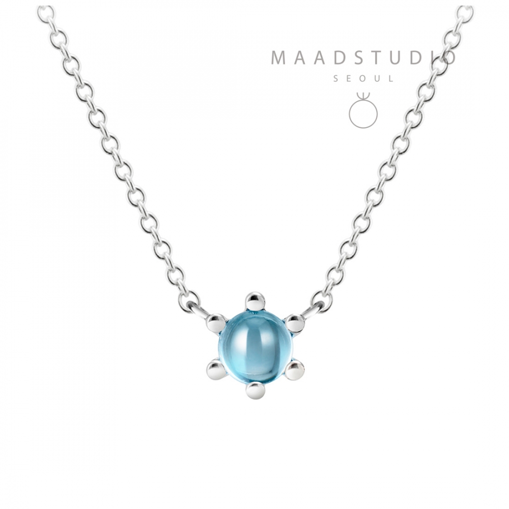 단델리온 목걸이 Silver_925 blue topaz 0.3ct