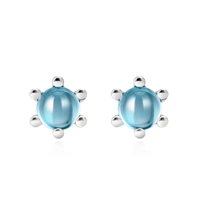 단델리온 귀걸이 Silver_925 blue topaz 0.3ct