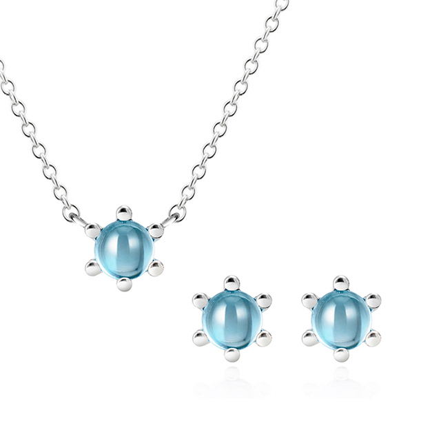 단델리온 Set Silver_925 blue topaz 0.3ct