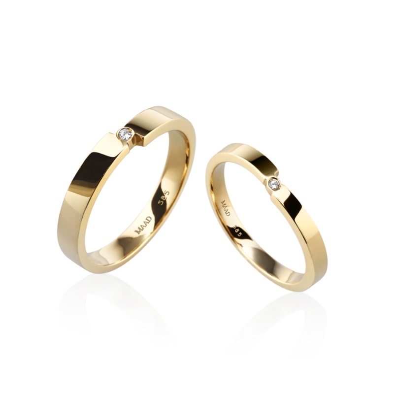 Encounter MG wedding ring Set (M&S) 14k gold Diamond