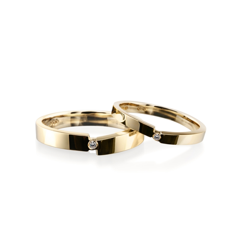Encounter MG wedding ring Set (M&S) 14k gold Diamond