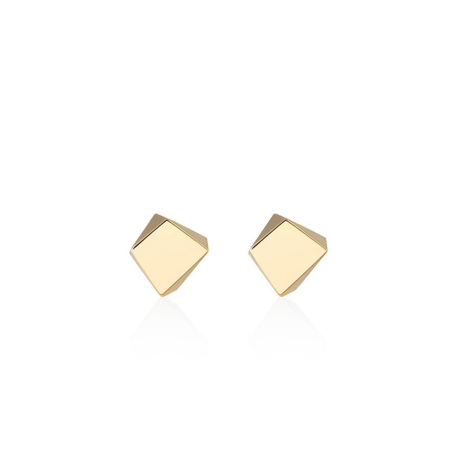 Crystalloid III Mass earring 14k gold