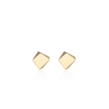 Crystalloid III Mass earring 14k gold