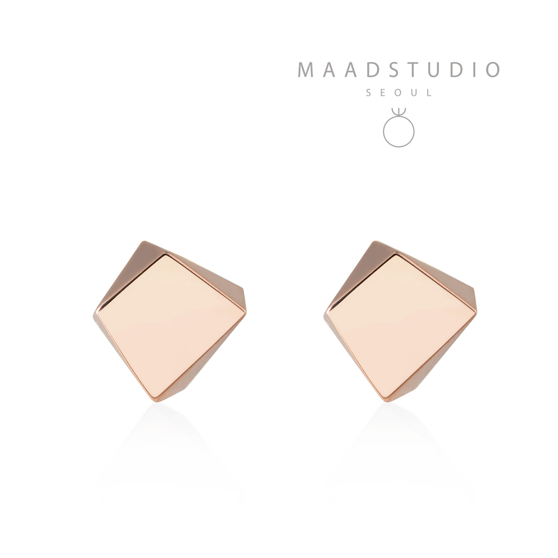 Crystalloid III Mass earring 14k Red gold