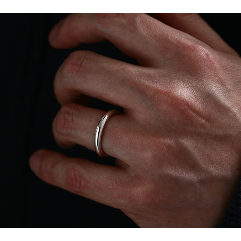 MR-I 오벌밴드_Raised 커플링 3.6mm+3.0mm (대+중) Silver_925