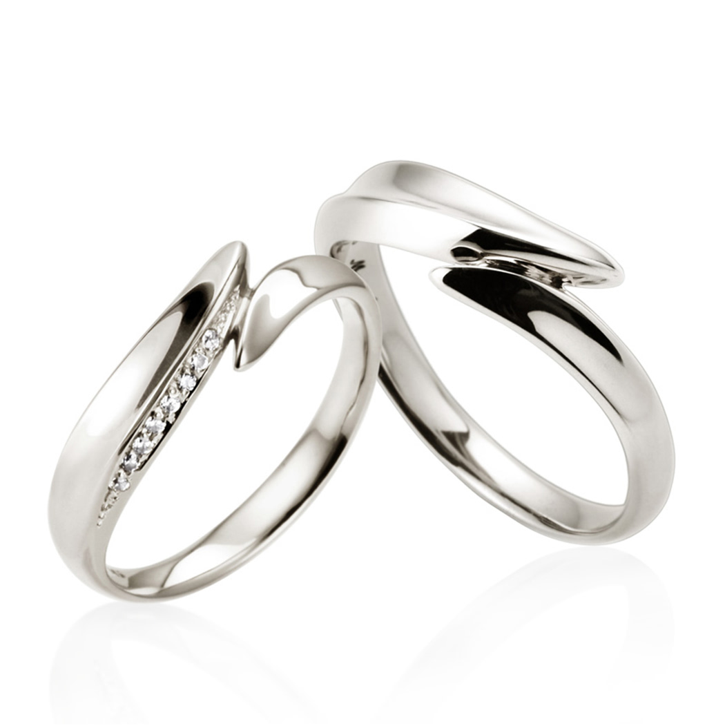 풍란 커플링 (중+소) Silver_925 CZ &amp; flat