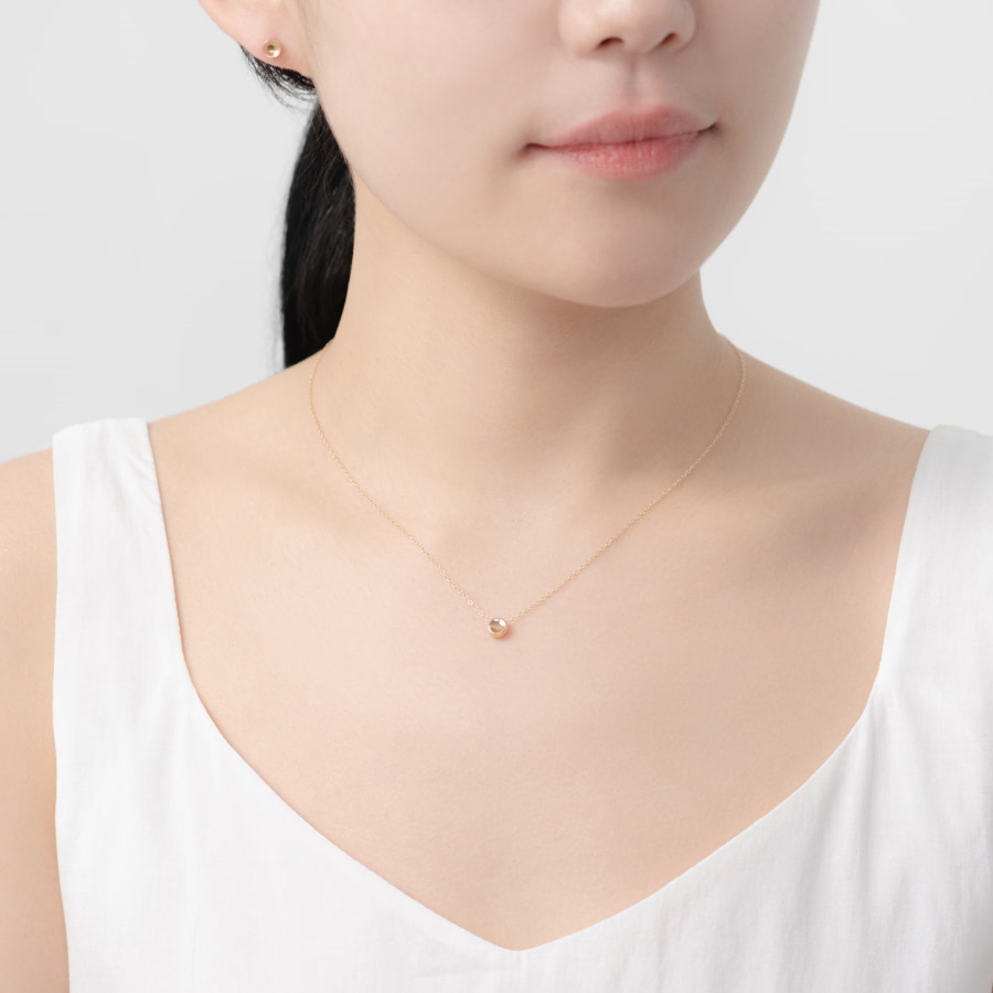 치즈 목걸이 14k