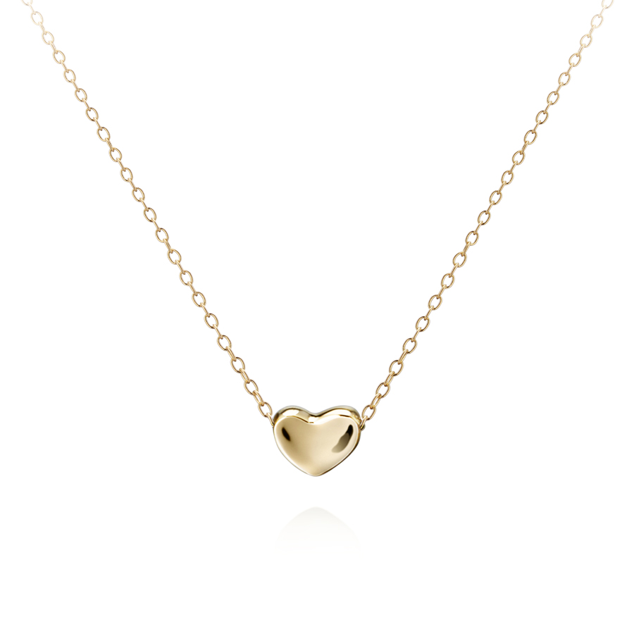 Cheese heart pendant 14k gold