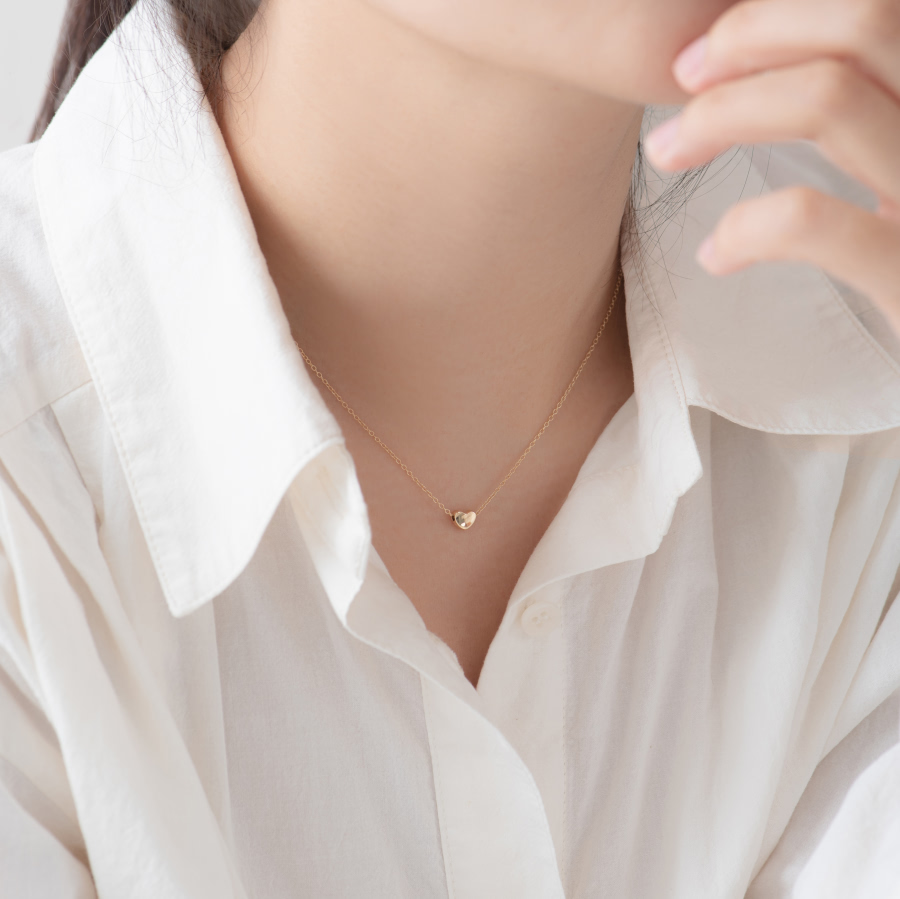 치즈하트 목걸이 14k