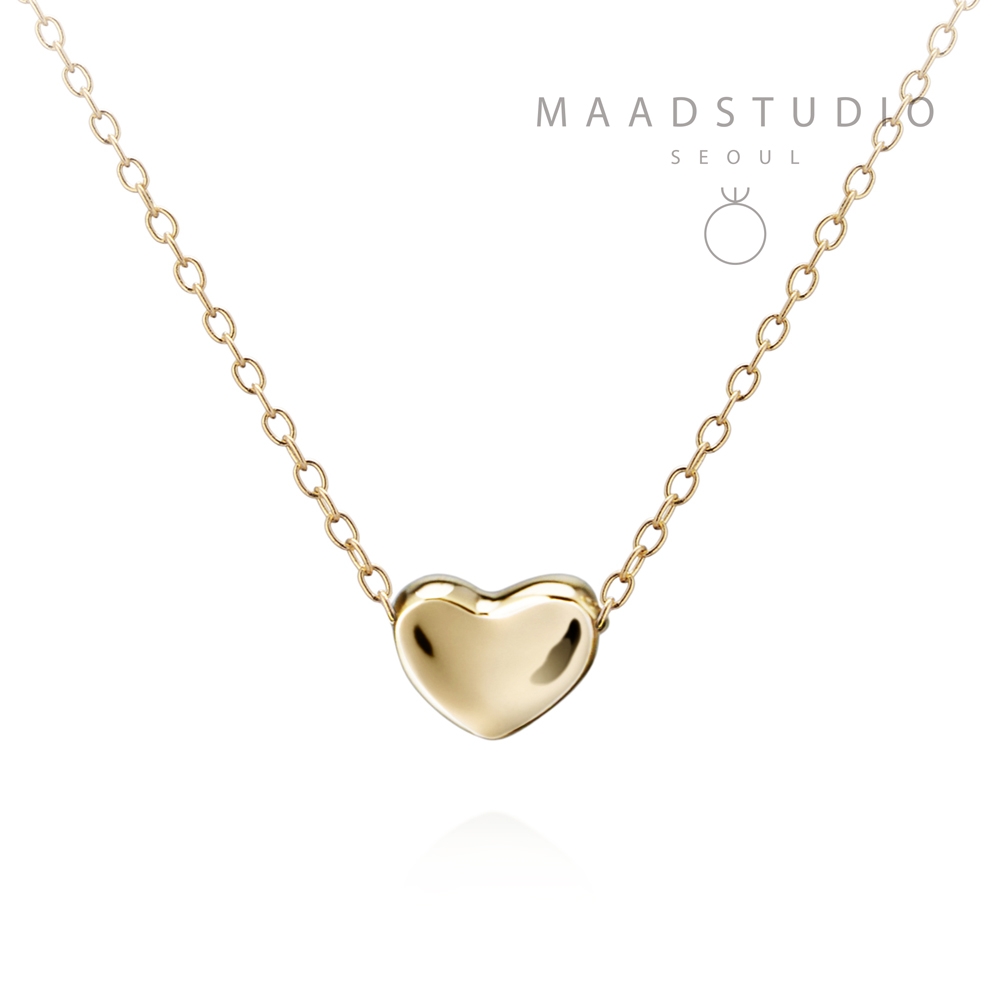 Cheese heart pendant 14k gold