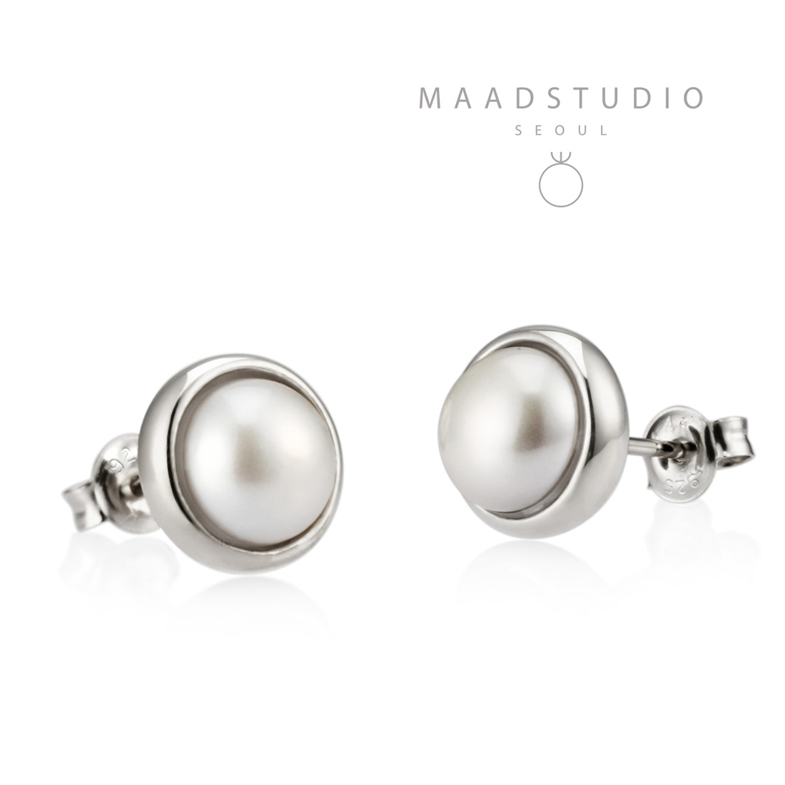 Donguri earring pearl Sterling silver