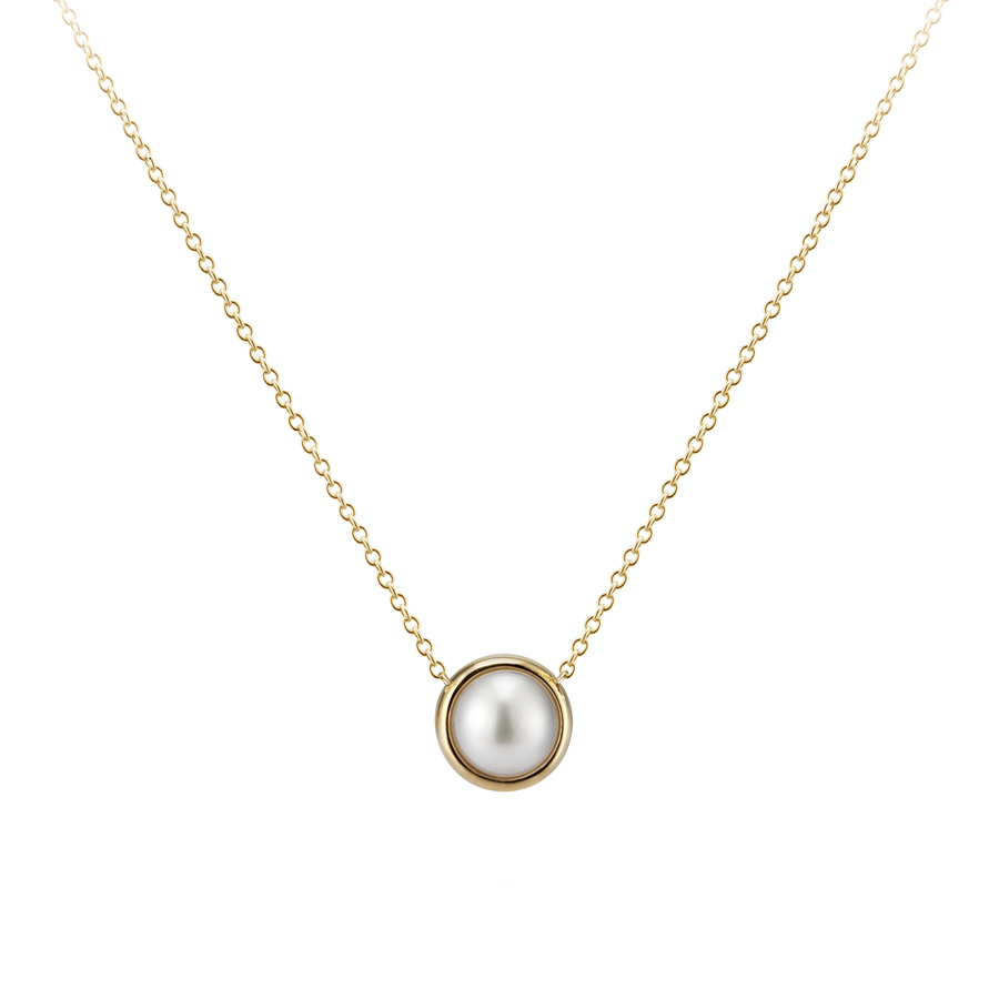 Donguri pendant 14k gold pearl