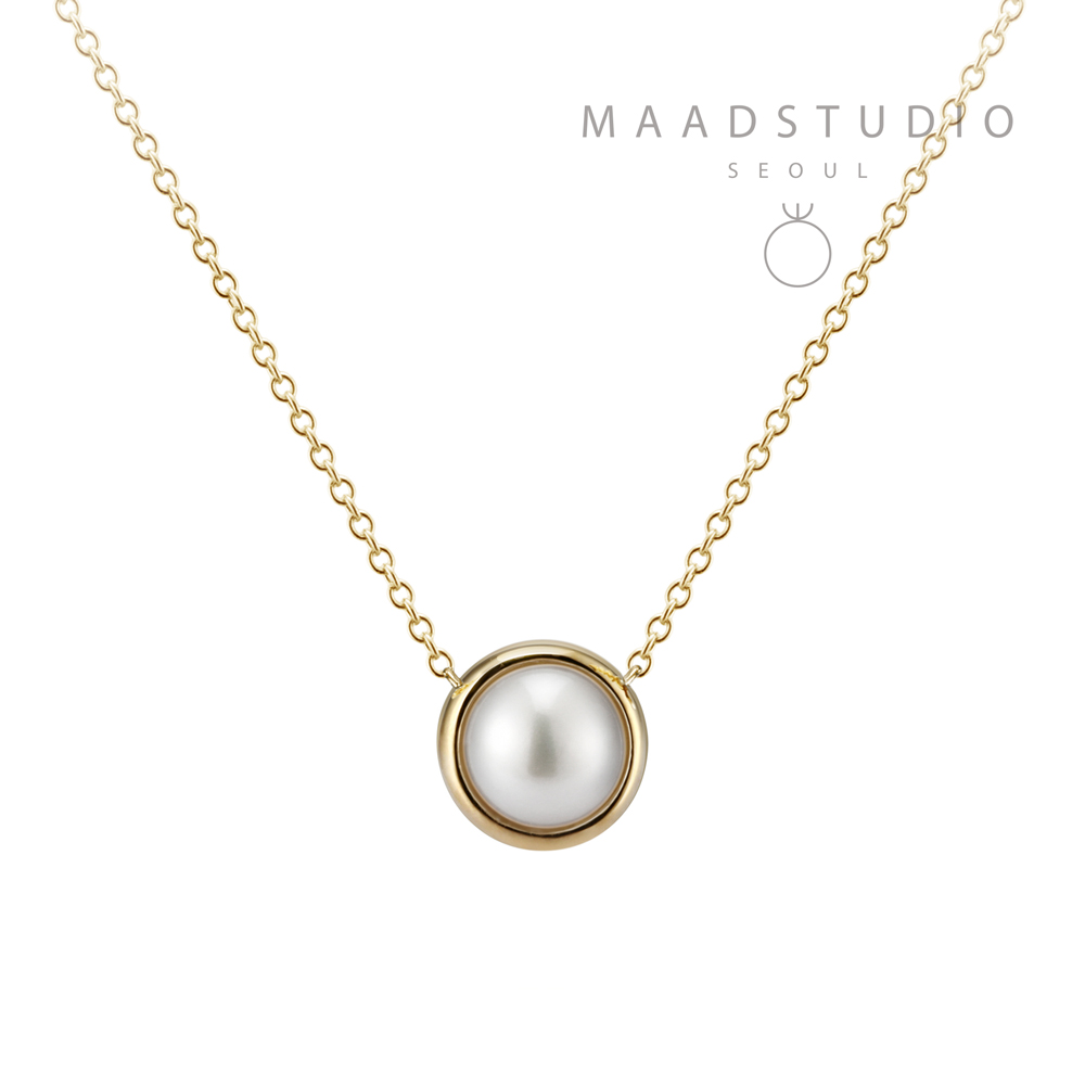 Donguri pendant 14k gold pearl