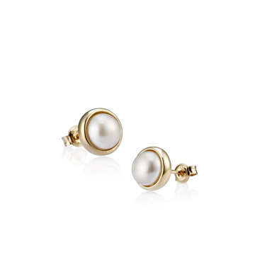 Donguri earring 14k gold pearl