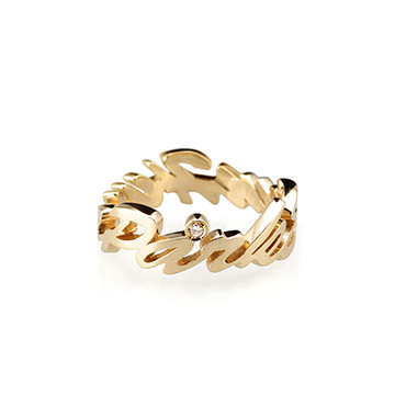 Signiture ring (S) Oder-made 14k gold Diamond