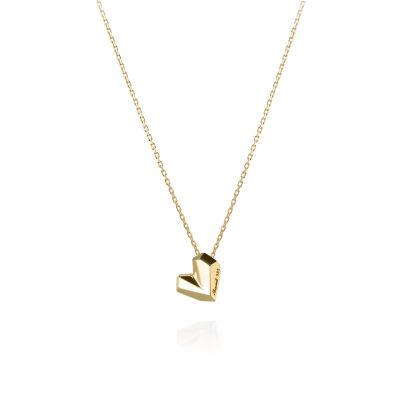 Ice heart pendant (S) 14k gold