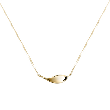 Willow leaf flit pendant 14k gold