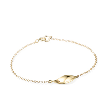 Willow leaf flit bracelet 14k gold