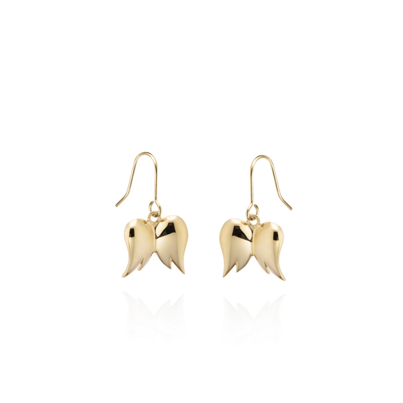 Angels wings earring (S) 14k gold