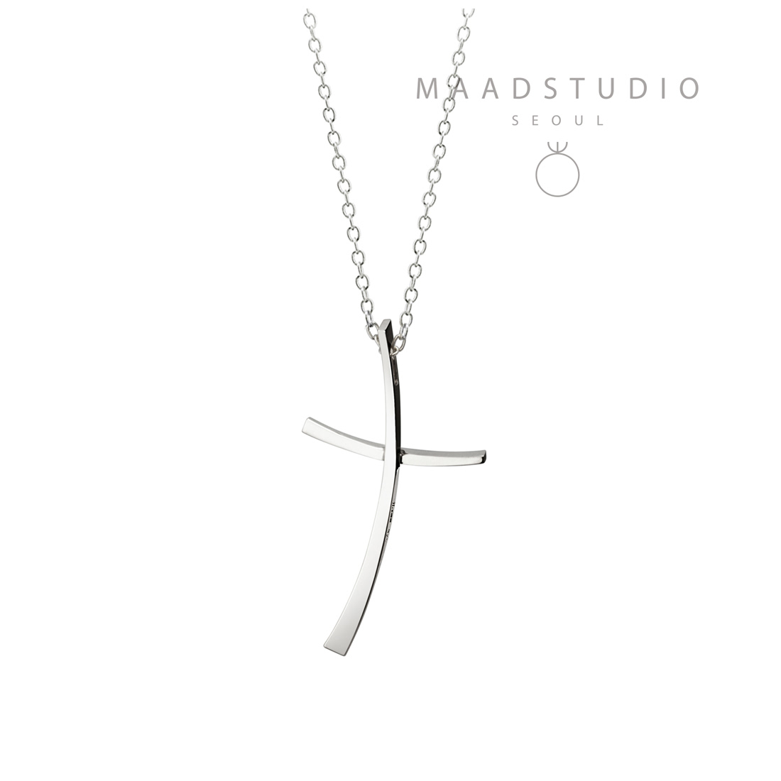 Ray cross pendant (M) Sterling silver