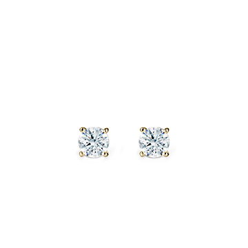 Birdcage II earring 14k gold CZ 0.3ct